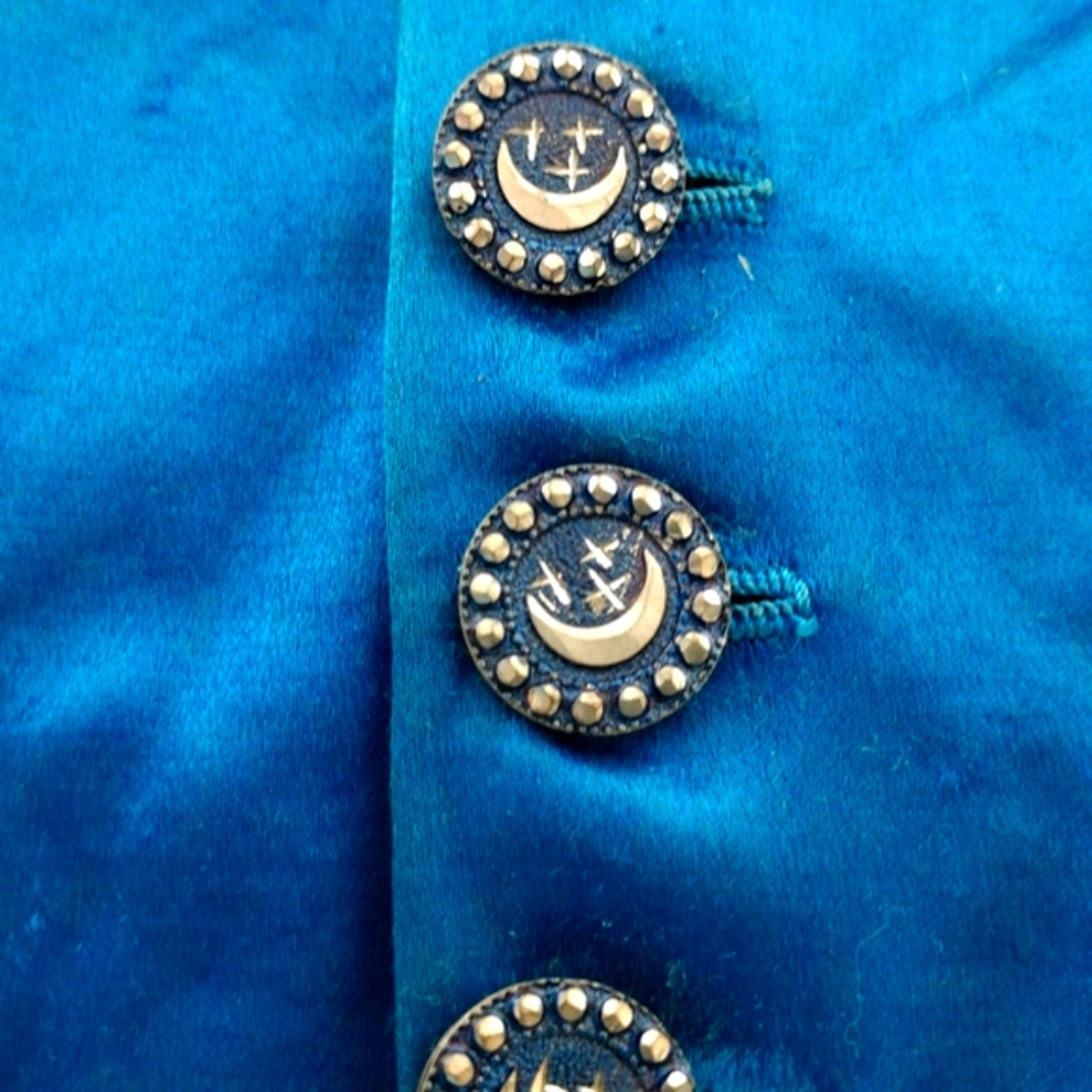 #9 True VICTORIAN Child's SILK SATIN BODICE / JACKET w Original MoonStar Buttons - Picture 4 of 16